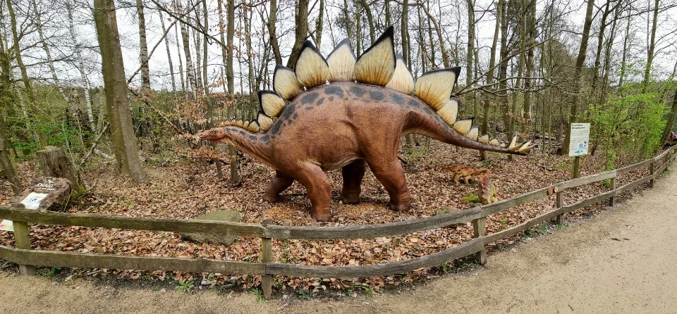 Großer Pflanzenfresser mit Hornplatten auf dem Rücken