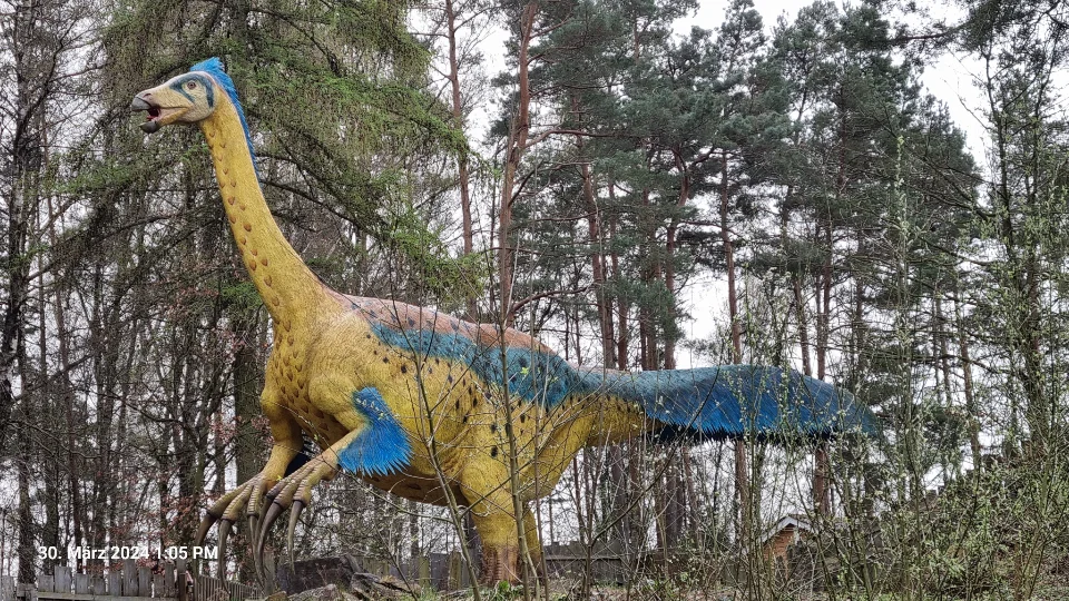 Ein Raubdinosaurier, der vor 200 Mill. Jahren gelebt hat.